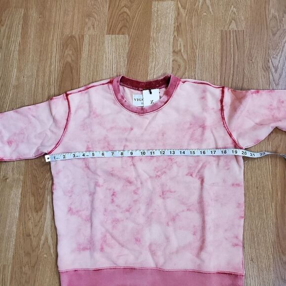 Vigoss Acid Wash Cotton Sweatshirt size XS in Peach - NEW - Picture 7 of 10